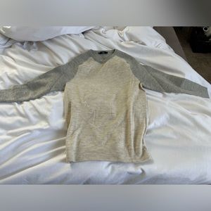 Vince Long Sleeve Baseball Crew Neck Sweater